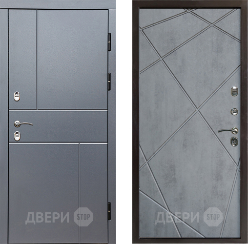 Входная металлическая Дверь Престиж TERMO с терморазрывом Горизонт Грэй Лучи Бетон темный в Краснознаменске