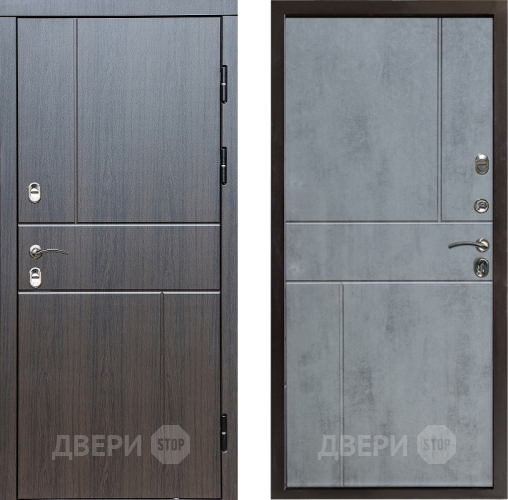 Входная металлическая Дверь Престиж TERMO с терморазрывом Горизонт Венге Горизонт Бетон темный в Краснознаменске