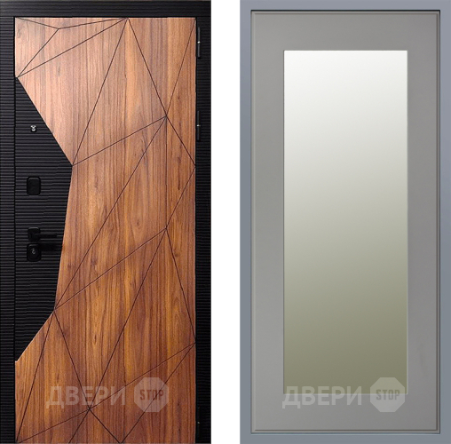 Дверь Заводские двери Морра Зеркало Модерн Грей софт в Краснознаменске