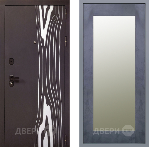Дверь Заводские двери Леванте Зеркало Модерн Бетон темный в Краснознаменске