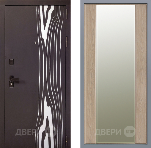 Дверь Заводские двери Леванте Зеркало Макси Беленый дуб в Краснознаменске