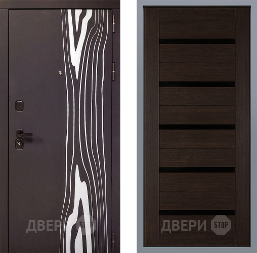 Дверь Заводские двери Леванте СБ-1 орех тисненый в Краснознаменске