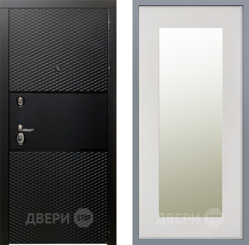 Дверь Заводские двери Тефлон Зеркало Модерн Белый софт в Краснознаменске