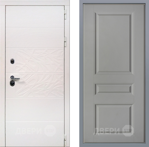 Дверь Заводские двери Дэко Вайт Стокгольм Грей софт в Краснознаменске