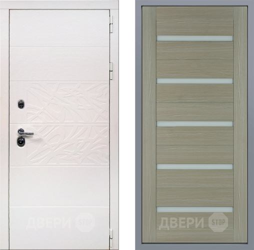 Дверь Заводские двери Дэко Вайт СБ-1 Капучино в Краснознаменске