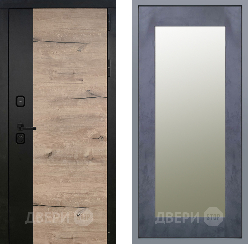 Дверь Заводские двери Ларте Зеркало Модерн Бетон темный в Краснознаменске