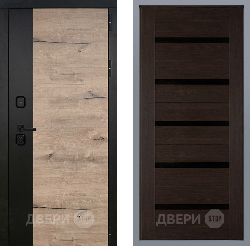 Дверь Заводские двери Ларте СБ-1 орех тисненый в Краснознаменске