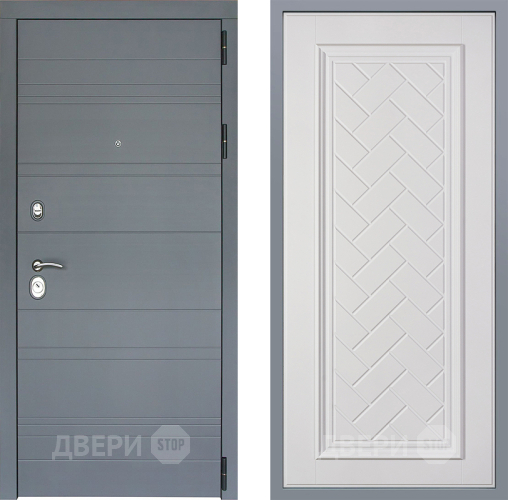 Дверь Заводские двери Лира Софт графит Упра Белый софт в Краснознаменске