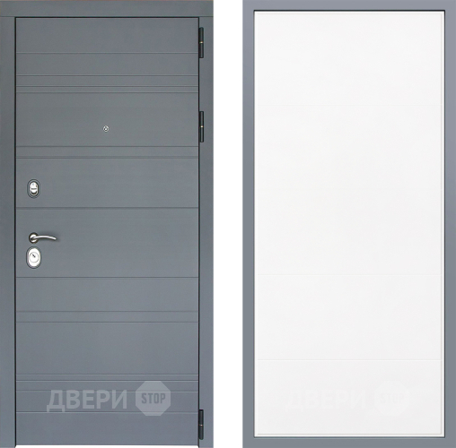Дверь Заводские двери Лира Софт графит Тривия Белый софт в Краснознаменске
