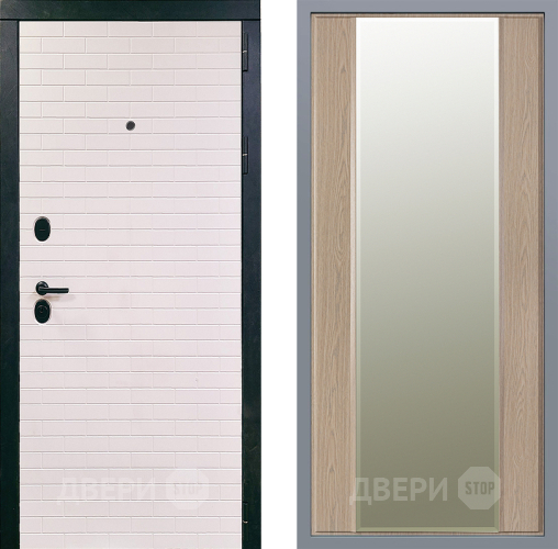 Дверь Заводские двери Сохо Зеркало Макси Беленый дуб в Краснознаменске