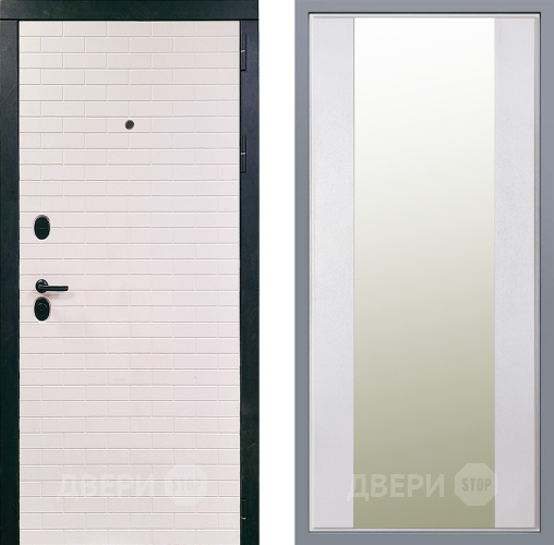 Дверь Заводские двери Сохо Зеркало Макси Белый шелк в Краснознаменске