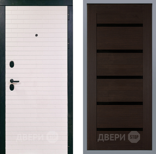 Дверь Заводские двери Сохо СБ-1 орех тисненый в Краснознаменске