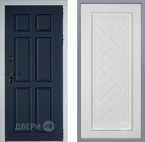 Дверь Заводские двери Стокгольм Упра Белый софт в Краснознаменске