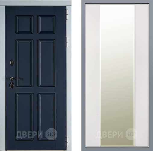 Дверь Заводские двери Стокгольм Зеркало Макси Белый матовый в Краснознаменске