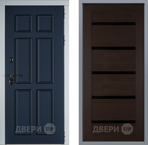 Дверь Заводские двери Стокгольм СБ-1 орех тисненый в Краснознаменске