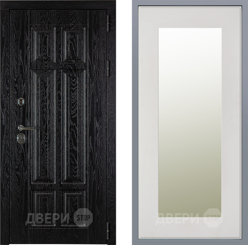 Дверь Заводские двери Мюнхен Зеркало Модерн Белый софт в Краснознаменске