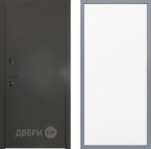 Дверь Заводские двери Эталон 3к антик серебро Тривия Белый софт в Краснознаменске