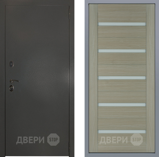 Дверь Заводские двери Эталон 3к антик серебро СБ-1 Капучино в Краснознаменске
