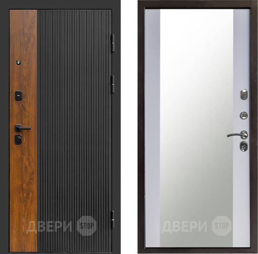 Входная металлическая Дверь Престиж Prestizh Зеркало Белый софт в Краснознаменске