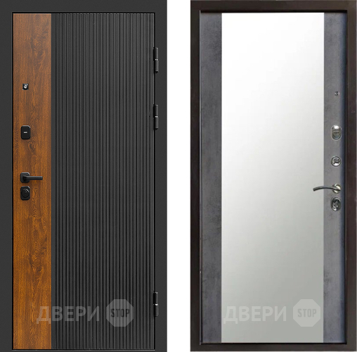 Входная металлическая Дверь Престиж Prestizh Зеркало Бетон темный в Краснознаменске