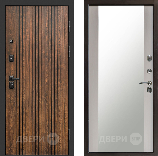 Входная металлическая Дверь Престиж Tvist Зеркало Лиственница белая в Краснознаменске