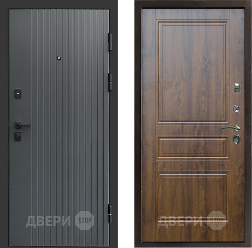 Входная металлическая Дверь Престиж Tvist Grey Классика Дуб в Краснознаменске