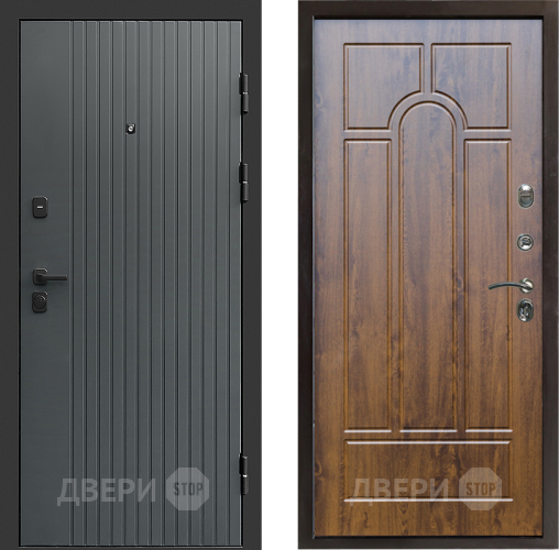 Входная металлическая Дверь Престиж Tvist Grey Арка Дуб в Краснознаменске