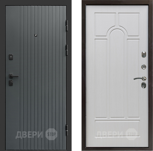 Входная металлическая Дверь Престиж Tvist Grey Арка Лиственница белая в Краснознаменске