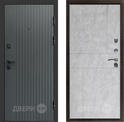 Входная металлическая Дверь Престиж Tvist Grey Горизонт Бетон светлый в Краснознаменске