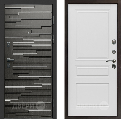 Входная металлическая Дверь Престиж Rivera Классика Лиственница белая в Краснознаменске