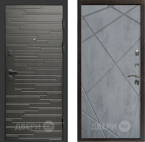Входная металлическая Дверь Престиж Rivera Лучи Бетон темный в Краснознаменске