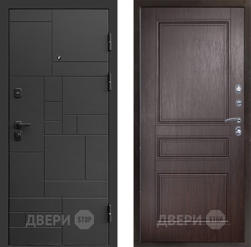 Входная металлическая Дверь Престиж Kvadro Классика Венге в Краснознаменске