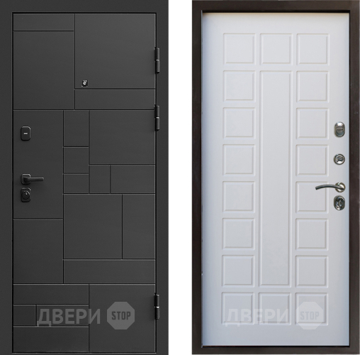 Входная металлическая Дверь Престиж Kvadro Престиж Белое дерево в Краснознаменске