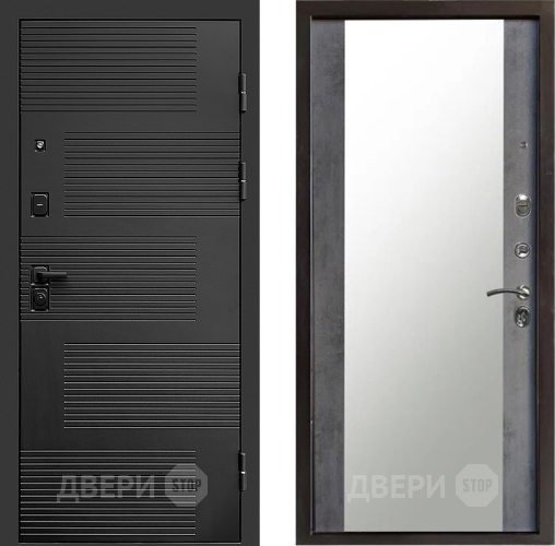 Входная металлическая Дверь Престиж Favorit Зеркало Бетон темный в Краснознаменске