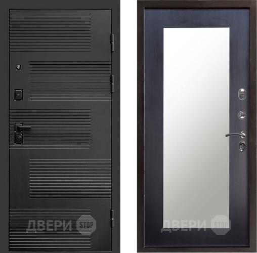 Входная металлическая Дверь Престиж Favorit Зеркло Пастораль Венге в Краснознаменске