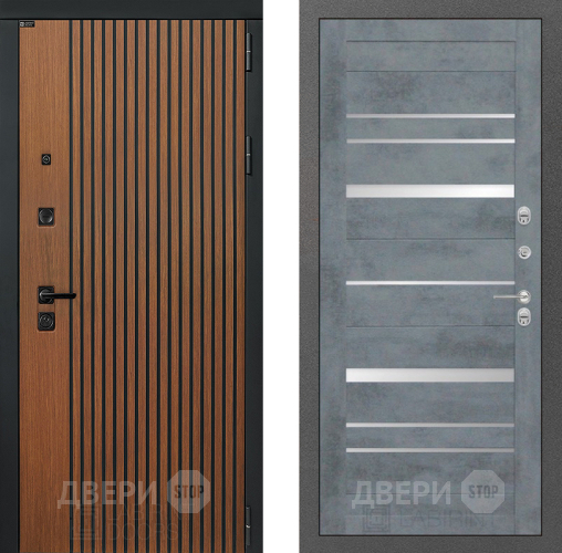 Входная металлическая Дверь Лабиринт (LABIRINT) Шторм 20 Бетон темный в Краснознаменске