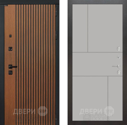 Входная металлическая Дверь Лабиринт (LABIRINT) Шторм 21 Грей софт в Краснознаменске