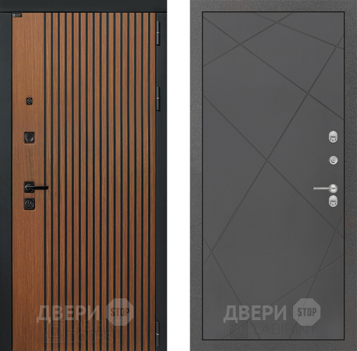 Входная металлическая Дверь Лабиринт (LABIRINT) Шторм 24 Графит софт в Краснознаменске