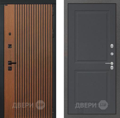 Входная металлическая Дверь Лабиринт (LABIRINT) Шторм 11 Графит софт в Краснознаменске