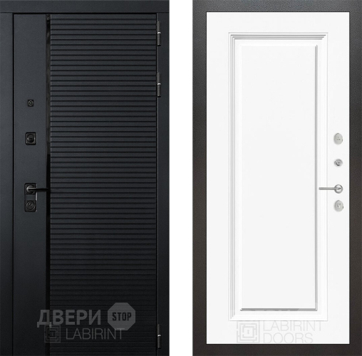 Входная металлическая Дверь Лабиринт (LABIRINT) Piano 27 Белый (RAL-9003) в Краснознаменске