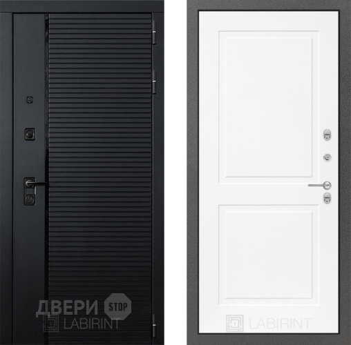 Входная металлическая Дверь Лабиринт (LABIRINT) Piano 11 Белый софт в Краснознаменске