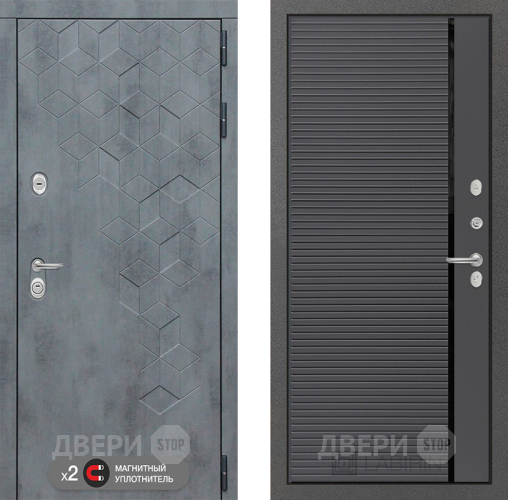Входная металлическая Дверь Лабиринт (LABIRINT) Бетон 22 Графит софт в Краснознаменске
