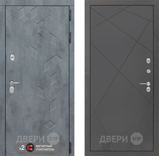 Входная металлическая Дверь Лабиринт (LABIRINT) Бетон 24 Графит софт в Краснознаменске