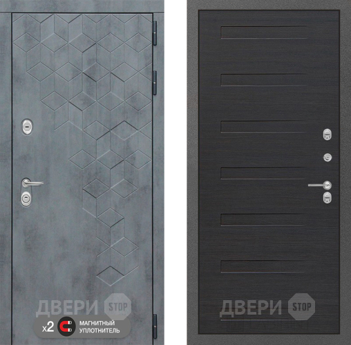 Входная металлическая Дверь Лабиринт (LABIRINT) Бетон 14 Эковенге поперечный в Краснознаменске