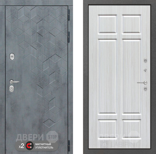 Входная металлическая Дверь Лабиринт (LABIRINT) Бетон 08 Кристалл вуд в Краснознаменске