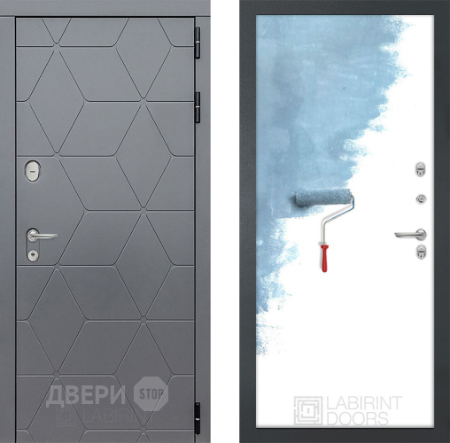 Входная металлическая Дверь Лабиринт (LABIRINT) Cosmo 28 Под покраску в Краснознаменске