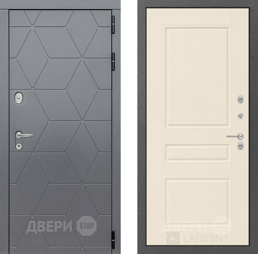 Входная металлическая Дверь Лабиринт (LABIRINT) Cosmo 03 Крем софт в Краснознаменске