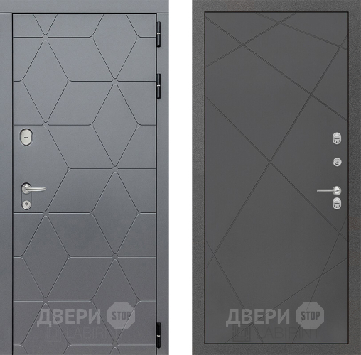 Входная металлическая Дверь Лабиринт (LABIRINT) Cosmo 24 Графит софт в Краснознаменске