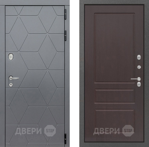 Входная металлическая Дверь Лабиринт (LABIRINT) Cosmo 03 Орех премиум в Краснознаменске