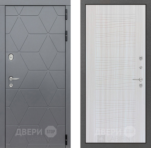 Входная металлическая Дверь Лабиринт (LABIRINT) Cosmo 06 Сандал белый в Краснознаменске